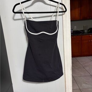 ALO Yoga Black Dress with White Trim